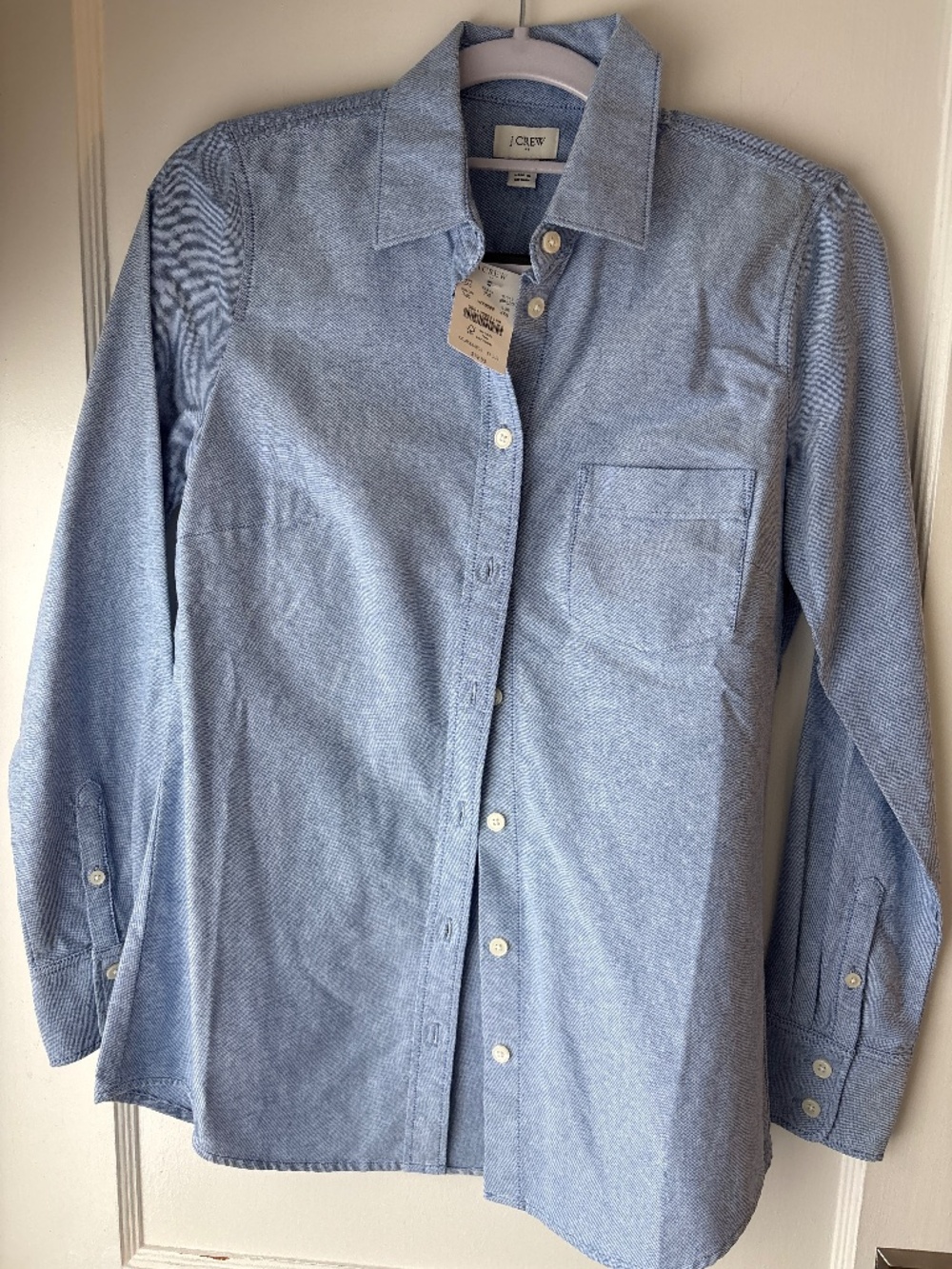 JCrew Button up oxford shirt in signature fit, Deep Blue, Sz XXS, NWT